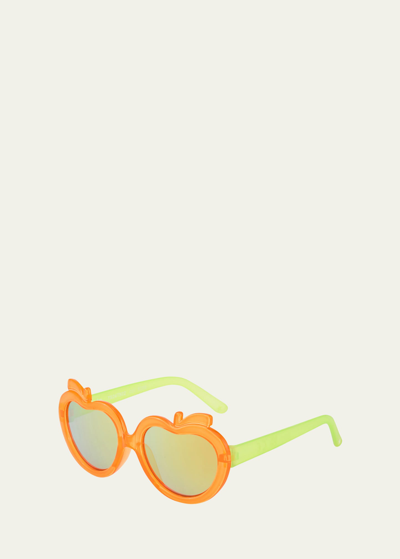 Shop Molo Kid's So Orange Sunglasses In Tangerine