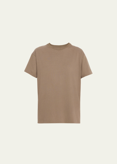 Shop The Row Ashton Cotton T-shirt In Taupe