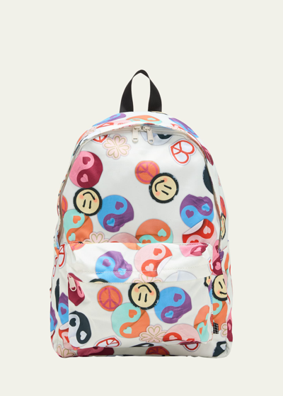 Shop Molo Girl's Mio Horse-print Backpack In Yin Yang