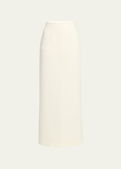 Shop Gabriela Hearst Robbia Wool Pencil Skirt In Ivory