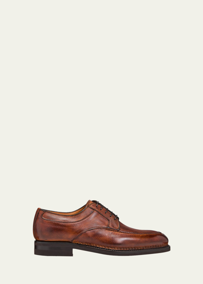 Shop Bontoni Men's Quasimodo Split-toe Leather Derby Shoes In Cognac