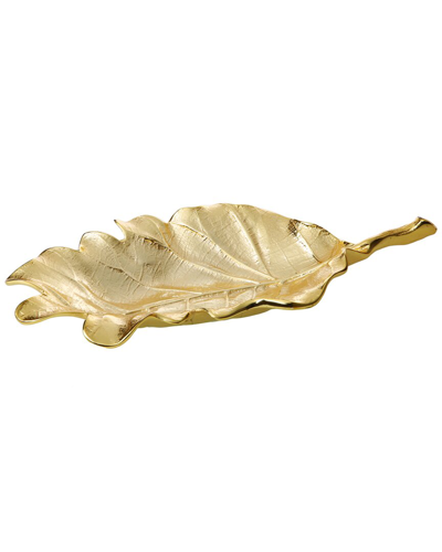 Alice Pazkus 10.75in Gold Leaf Dish In Gold