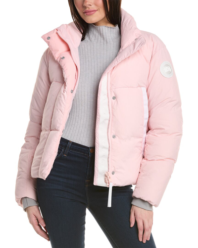 Shop Canada Goose Junction Cropped Puffer Jacket In Pink