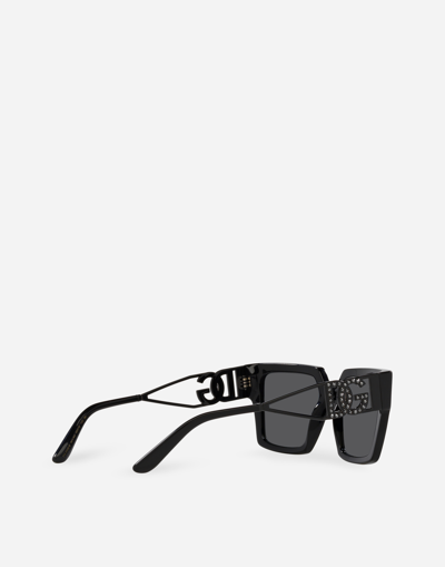 Shop Dolce & Gabbana Dg Diva Sunglasses In Black