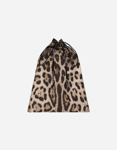 Shop Dolce & Gabbana Leopard-print Swim Briefs With High-cut Leg In Animal Print