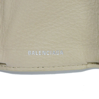 Pre-owned Balenciaga Leather Wallet In Beige