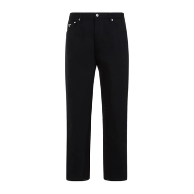 Shop Prada 5 Pockets Denim Jeans In Black