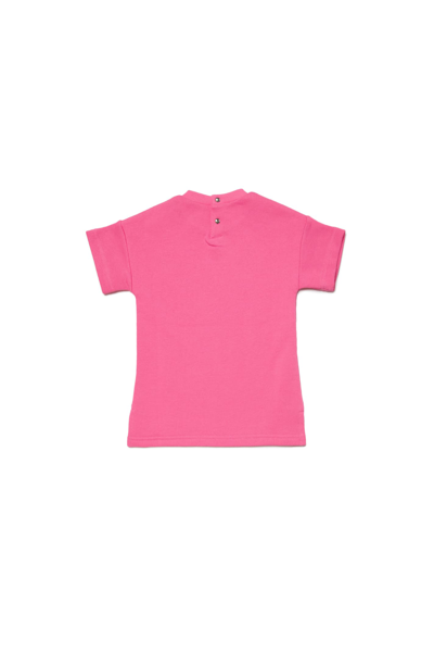 Shop Diesel Dremillab Dress  Oval D Branded Sweatshirt Dress In Candy Pink