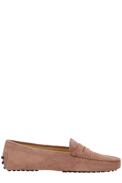 Shop Tod's Gommino Driving Loafers In Pink