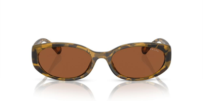 Shop Ralph Lauren Eyewear Oval Frame Sunglasses In Multi