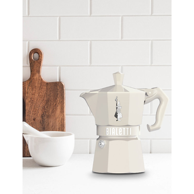Bialetti Cream Moka Express Exclusive Three-cup Aluminium Espresso Maker In Cream