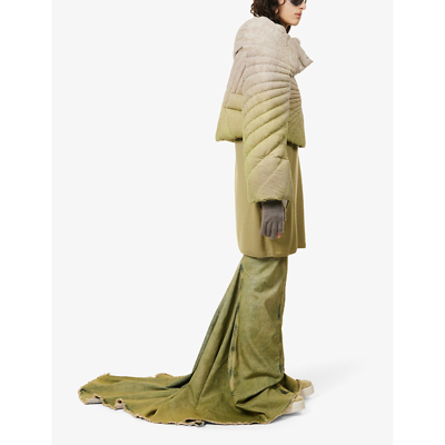 Shop Rick Owens X Moncler Gradient-pattern Stretch-cotton Maxi Skirt In Acid Degrade