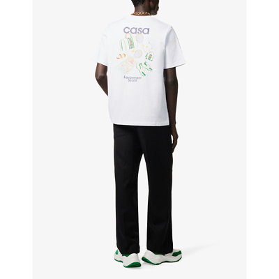 Shop Casablanca Equipement Graphic-print Organic-cotton T-shirt In Multi-coloured