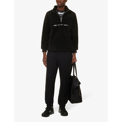 Shop Mki Miyuki Zoku Mki Miyuki-zoku Mens Black V2 Brand-embroidered Fleece Sweatshirt
