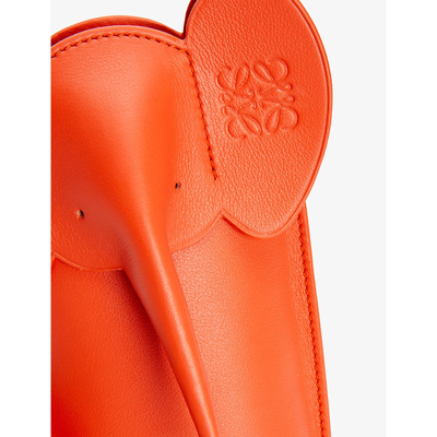 Shop Loewe Womens Vivid Orange Elephant Leather Cross-body Bag
