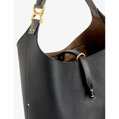 Shop Chloé Chloe Womens Black Marcie Leather Hobo Bag