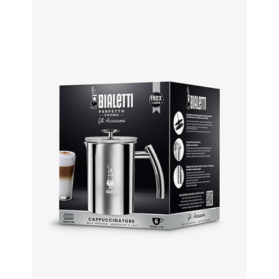 Bialetti Silver Manual Stainless Steel Milk Frother In Silver