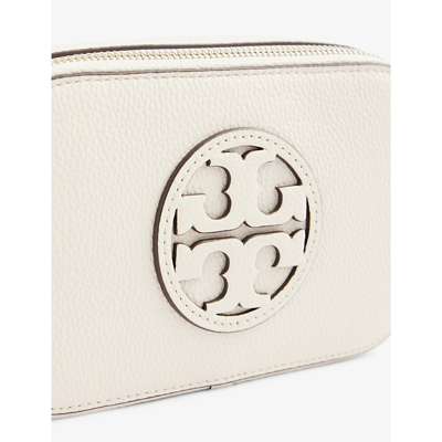 Shop Tory Burch Miller Branded-strap Mini Cross-body Bag In New Ivory