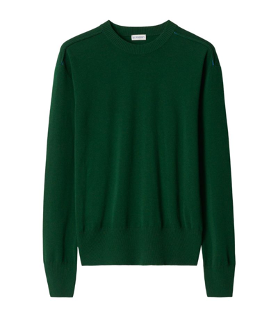 Shop Burberry Wool Sweater In Green