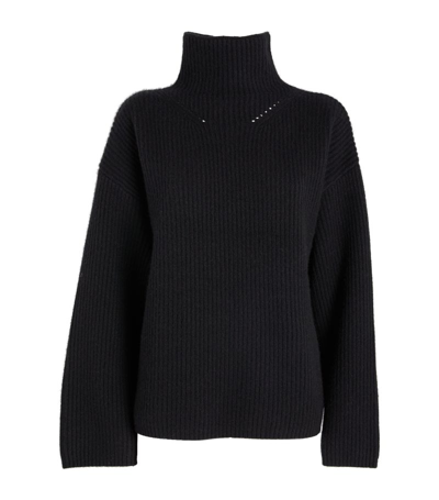 Shop Arch 4 Organic Cashmere Ribbed Frankie Sweater In Black