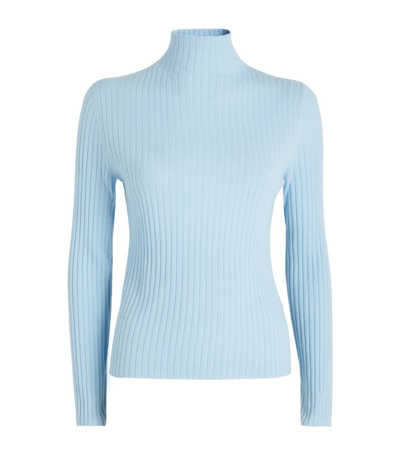 Shop Arch 4 Organic Cashmere Ribbed Ariana Sweater In Blue