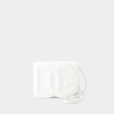 Shop Dolce & Gabbana Dg Logo Crossbody - Dolce&gabbana - Leather - White
