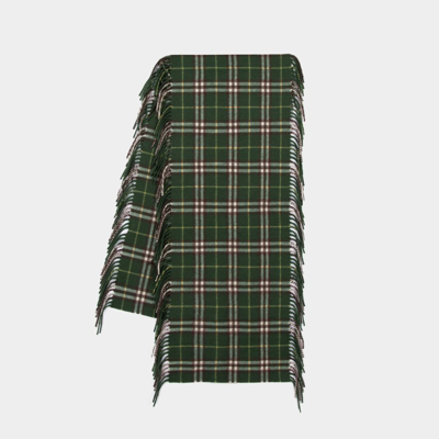 Shop Burberry Mu Scarf -  - Cashmere - Green