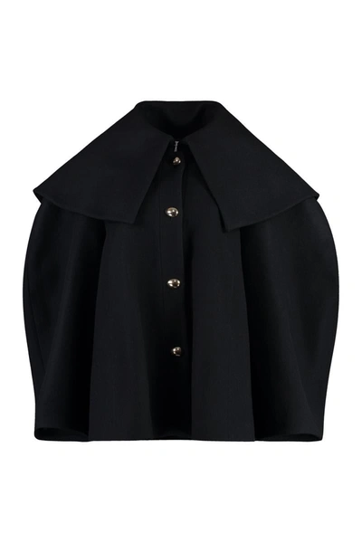 Shop Nina Ricci Wool Blend Jacket In Black