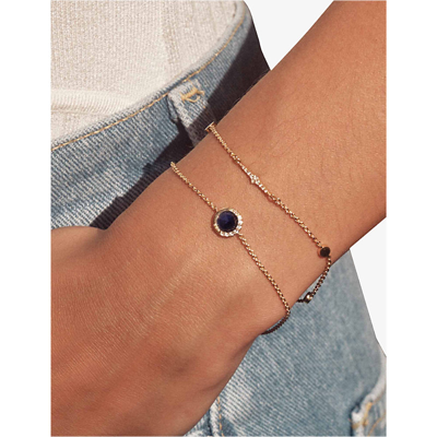 Astley Clarke Womens Yellow Gold Vermeil Luna 18ct Yellow Gold-plated Vermeil Sterling-silver And La In Yellow Gold Vermeil
