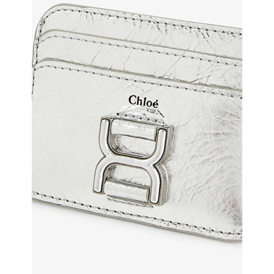 Shop Chloé Chloe Silver Marcie Leather Card Holder