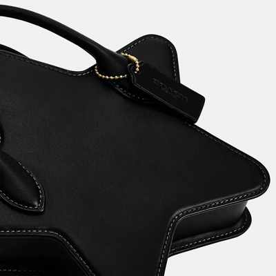 Shop Coach Star Bag In Regenerative Leather In Brass/black
