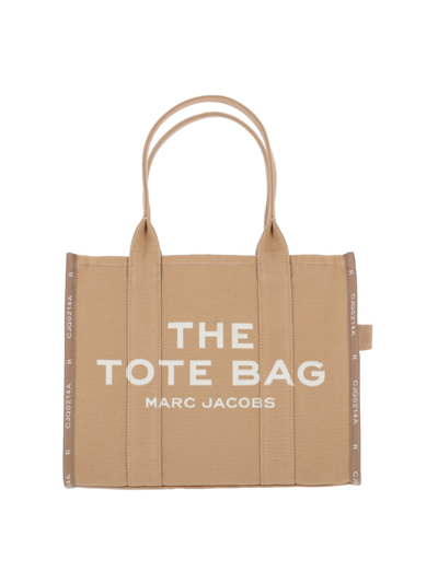 Shop Marc Jacobs "the Large Jacquard" Tote Bag In Beige