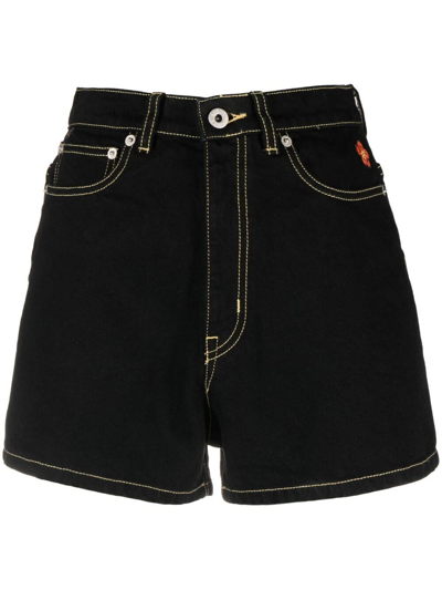 Shop Kenzo Denim Shorts In Black  