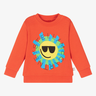 Shop Stella Mccartney Kids Boys Red Sun Organic Cotton Sweatshirt