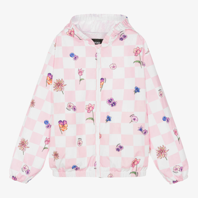 Shop Versace Teen Girls Pink Check Blossom Jacket