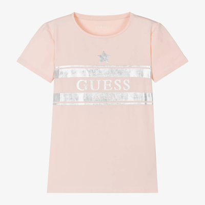 Shop Guess Teen Girls Pink Cotton Shirt