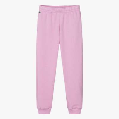 Shop Lacoste Teen Girls Pink Organic Cotton Joggers