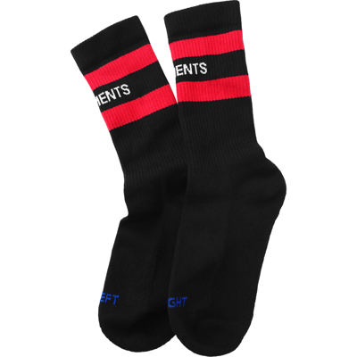 Shop Vetements Black Socks With Logo