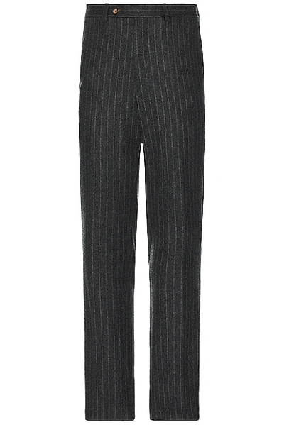 Shop Bally Fox Brothers Trousers In Grey Melange