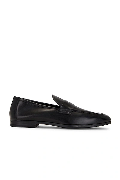 Shop Tom Ford Smooth Leather Sean Penny Loafer In Black