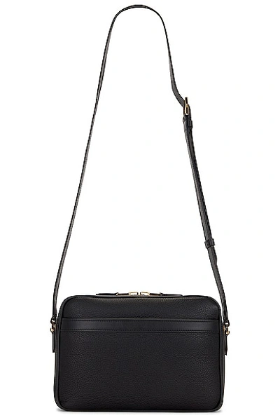 Shop Tom Ford Leather Small Messenger In Black