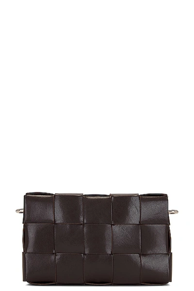 Bottega Veneta Intreccio Vogue Canvas Ribbon Borsa In Fondant & Natural Silver