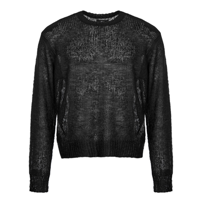 Shop Stussy S Loose Knit Sweater In Black