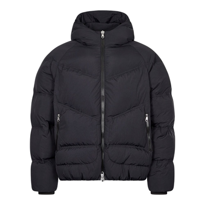 Shop Cole Buxton Hooded Insulated Jacket In Black