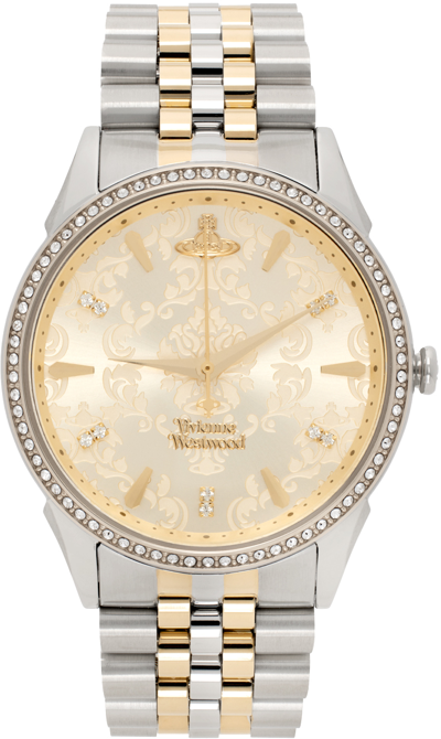 Shop Vivienne Westwood Gold & Silver Wallace Watch