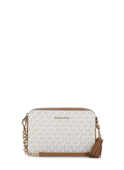 Shop Michael Michael Kors Ginny Shoulder Bag In White