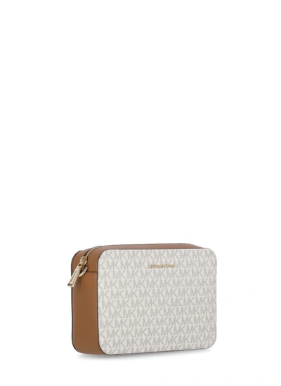 Shop Michael Michael Kors Ginny Shoulder Bag In White