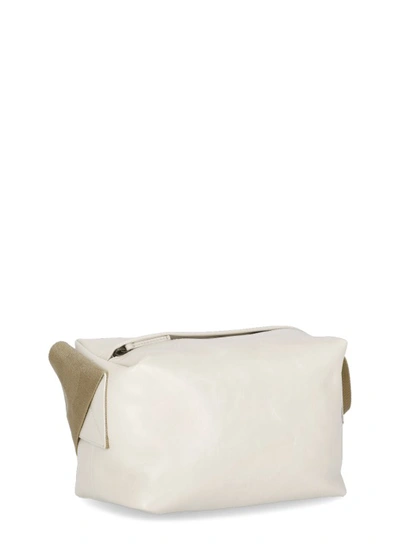 Shop Uma Wang Leather Shoulder Bag In Neutrals