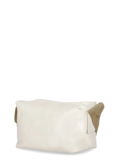 Shop Uma Wang Leather Shoulder Bag In Neutrals