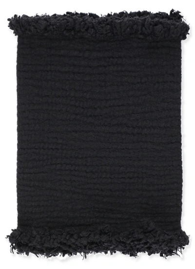 Shop Uma Wang Virgin Wool Neck In Black
